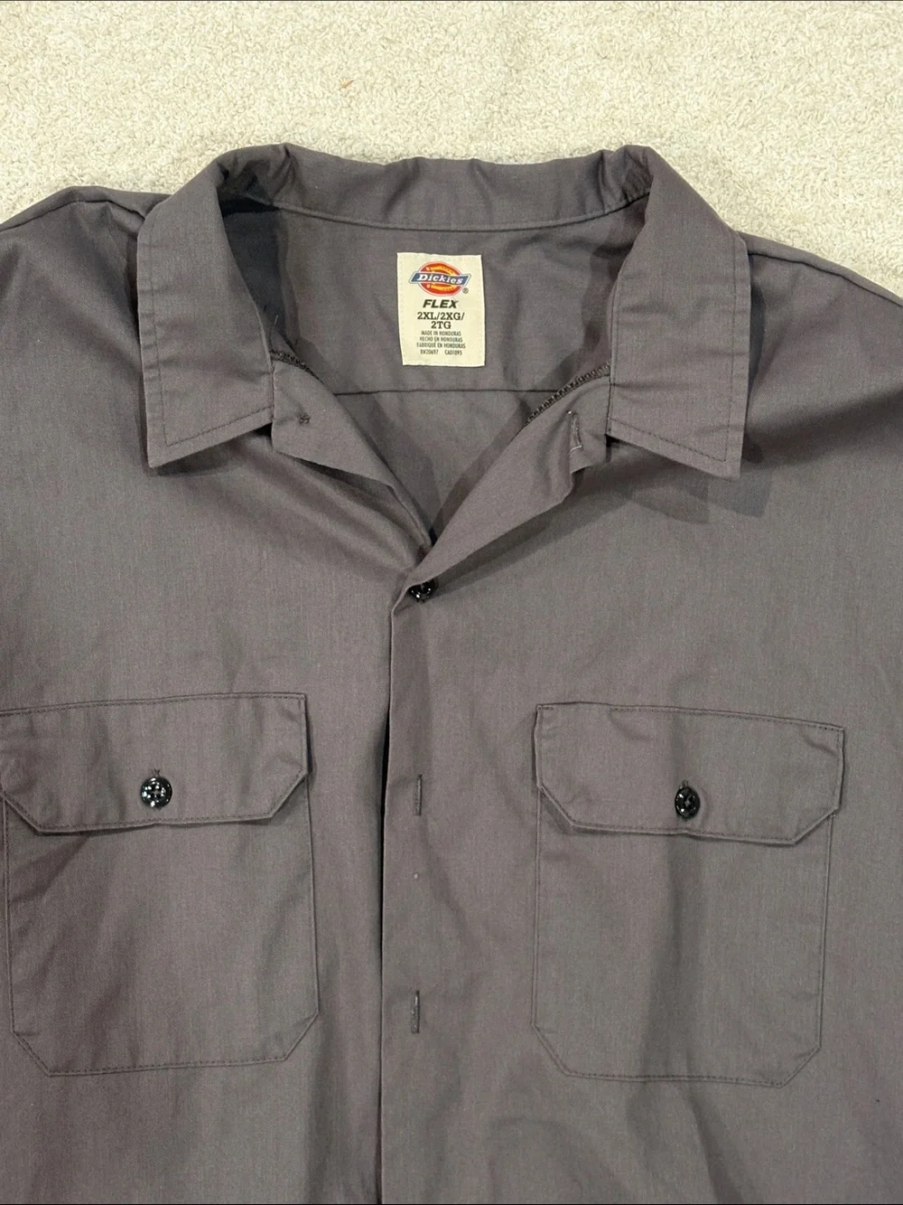 Dickies Men's Dark Gray Lightweight Work Shirt Jacket